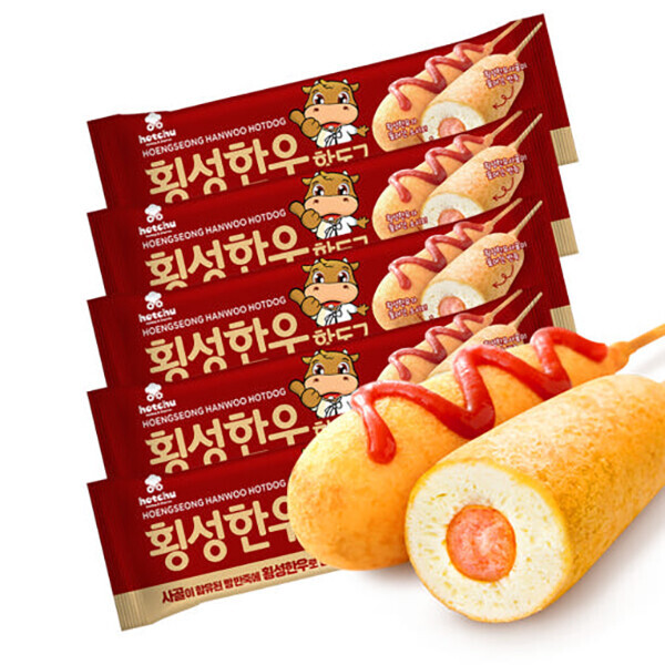 [옥두식품] 횡성한우핫도그 5개입 개별포장