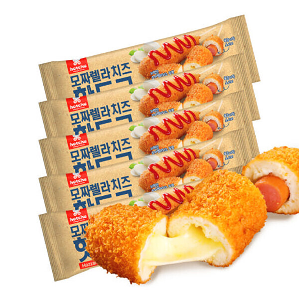 [옥두식품] 모짜렐라 치즈핫도그 5개입 개별포장